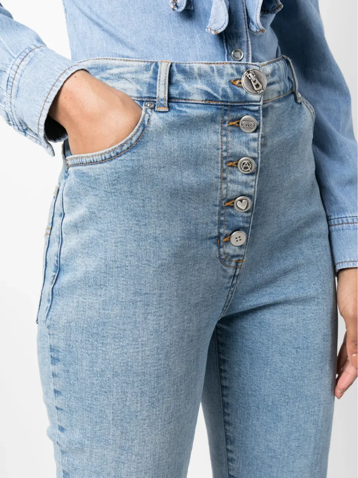 MOSCHINO JEANS ハイライズ・スリムカットジーンズ - 画像5