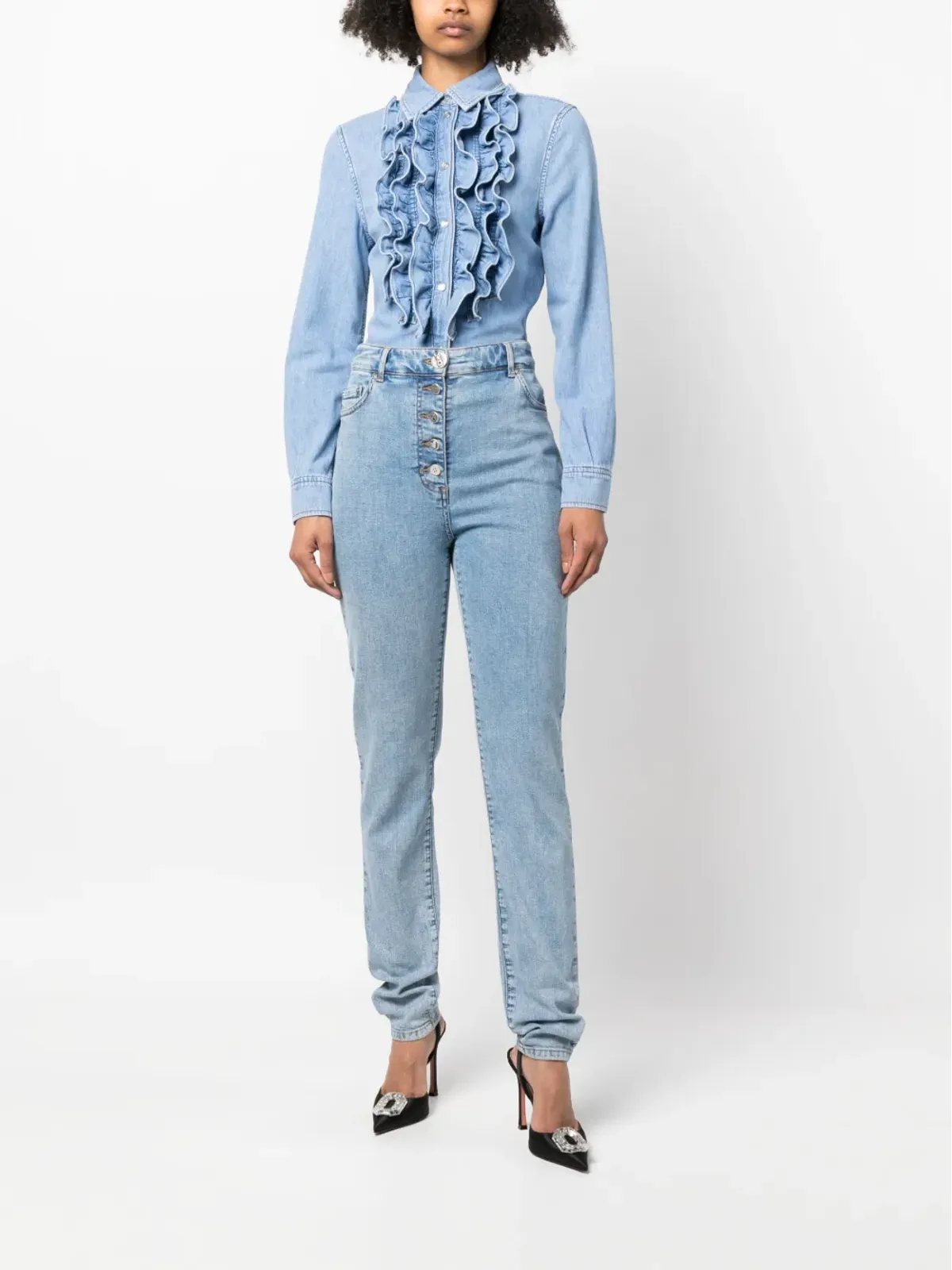 MOSCHINO JEANS ハイライズ・スリムカットジーンズ - 画像2