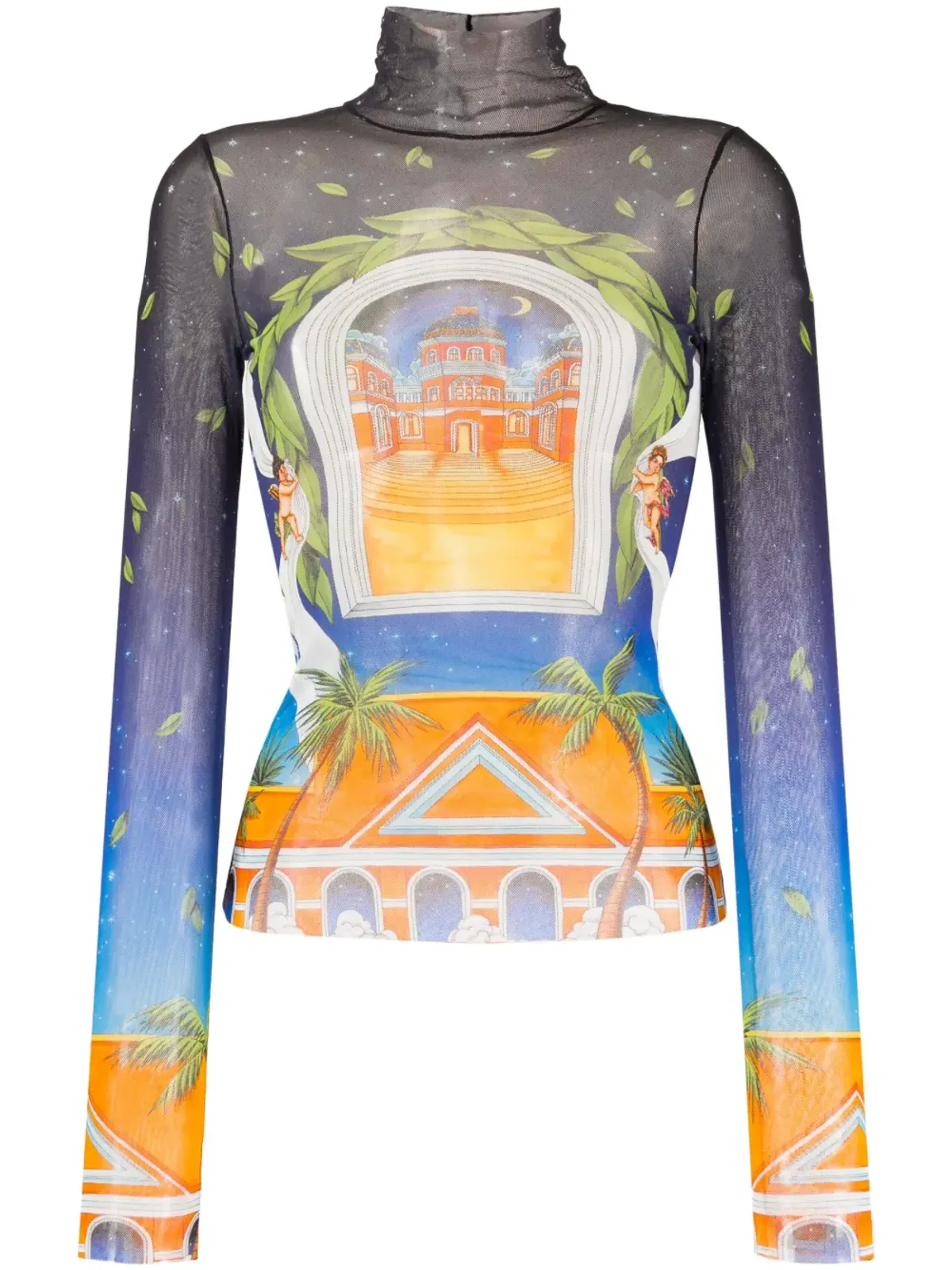 Casablanca Avenida シアー長袖Tシャツ - 画像1