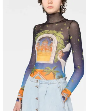Casablanca Avenida シアー長袖Tシャツ - サムネイル5