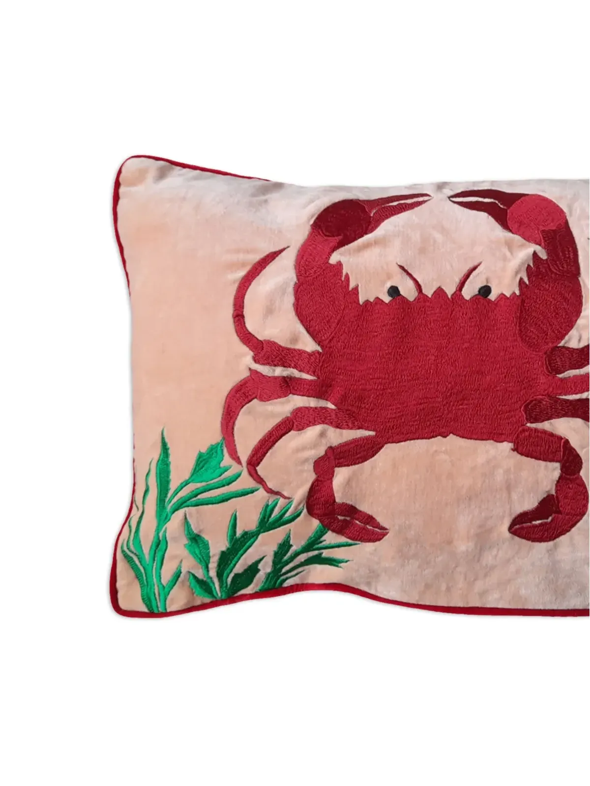 Les-Ottomans 蟹の刺繍クッション - 画像2
