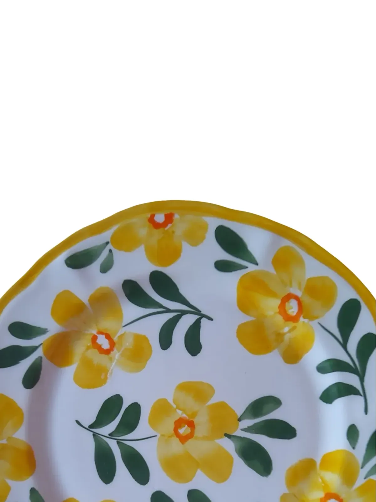 Les-Ottomans 花柄プリント陶磁器プレート（27cm）- ホワイト - 画像2