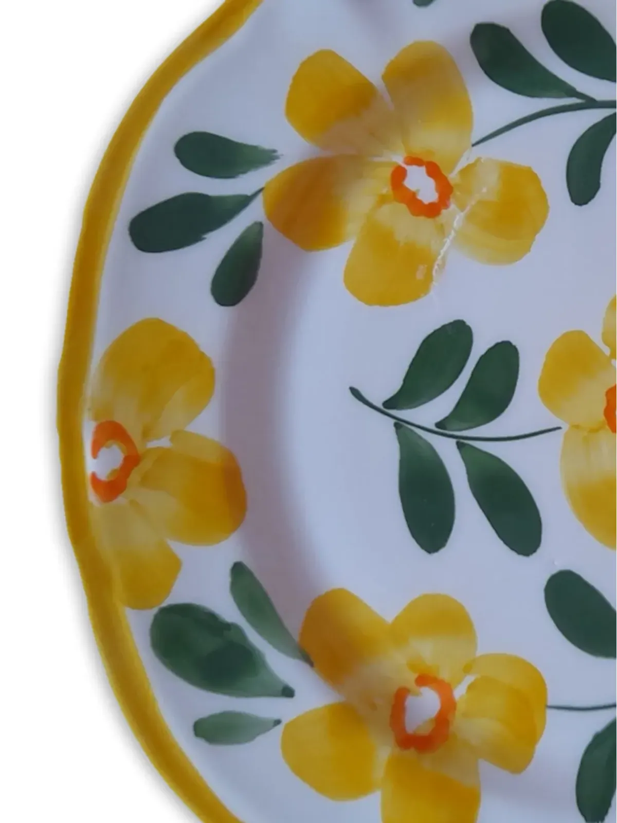 Les-Ottomans 花柄プリント陶磁器プレート（27cm）- ホワイト - 画像3