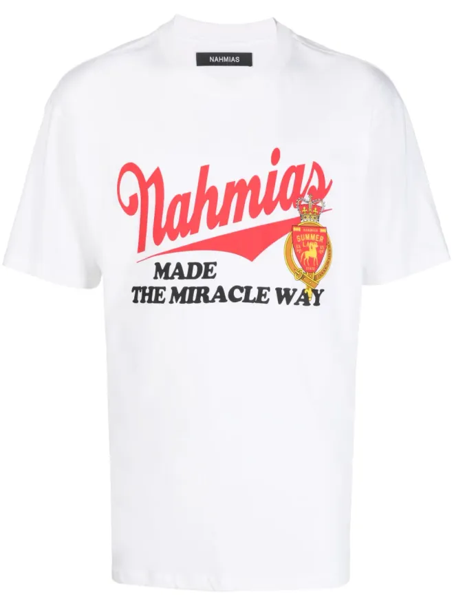 Nahmias Nahmias ロゴプリント コットンTシャツの商品画像