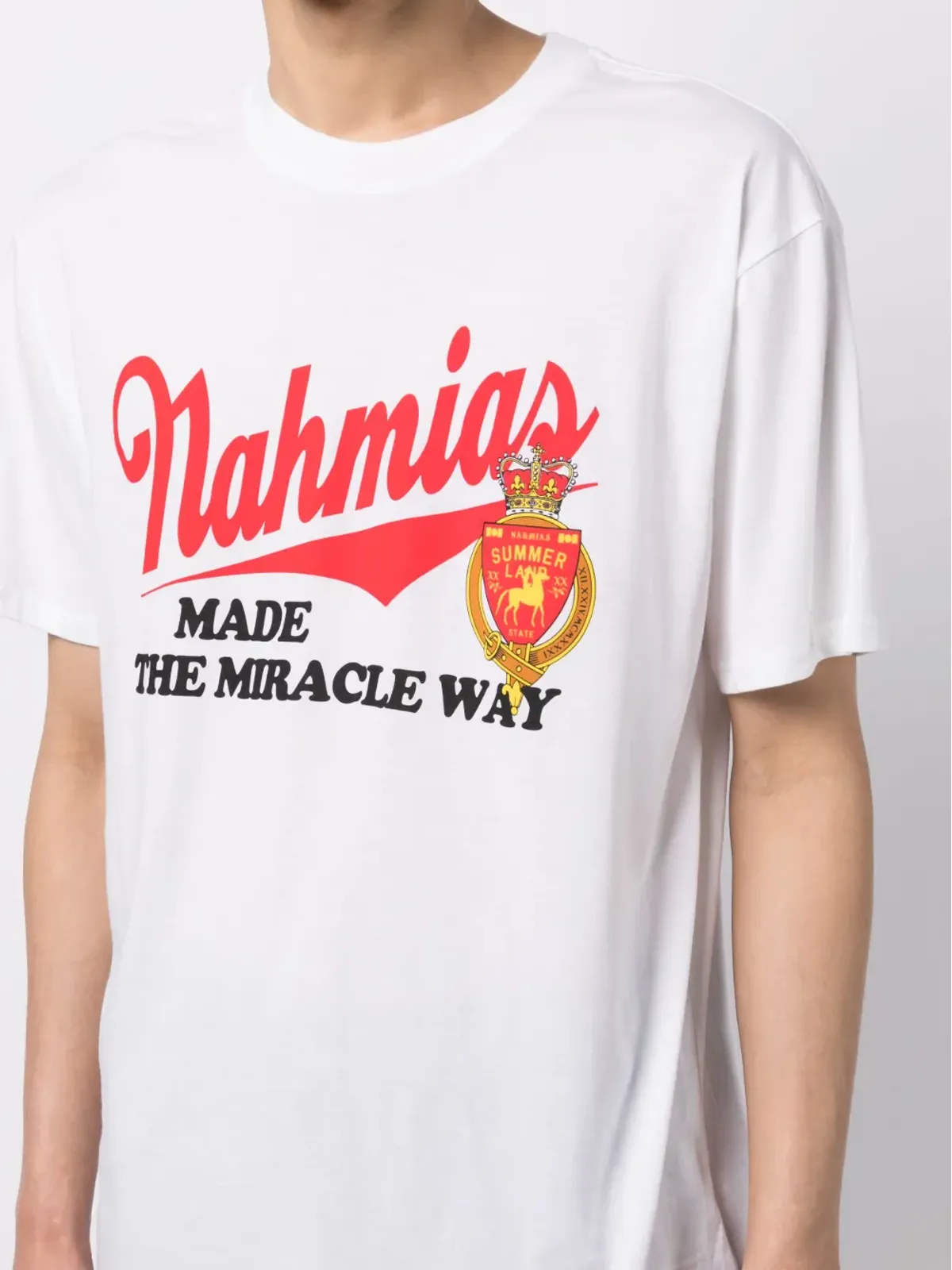 Nahmias ロゴプリント コットンTシャツ - 画像5