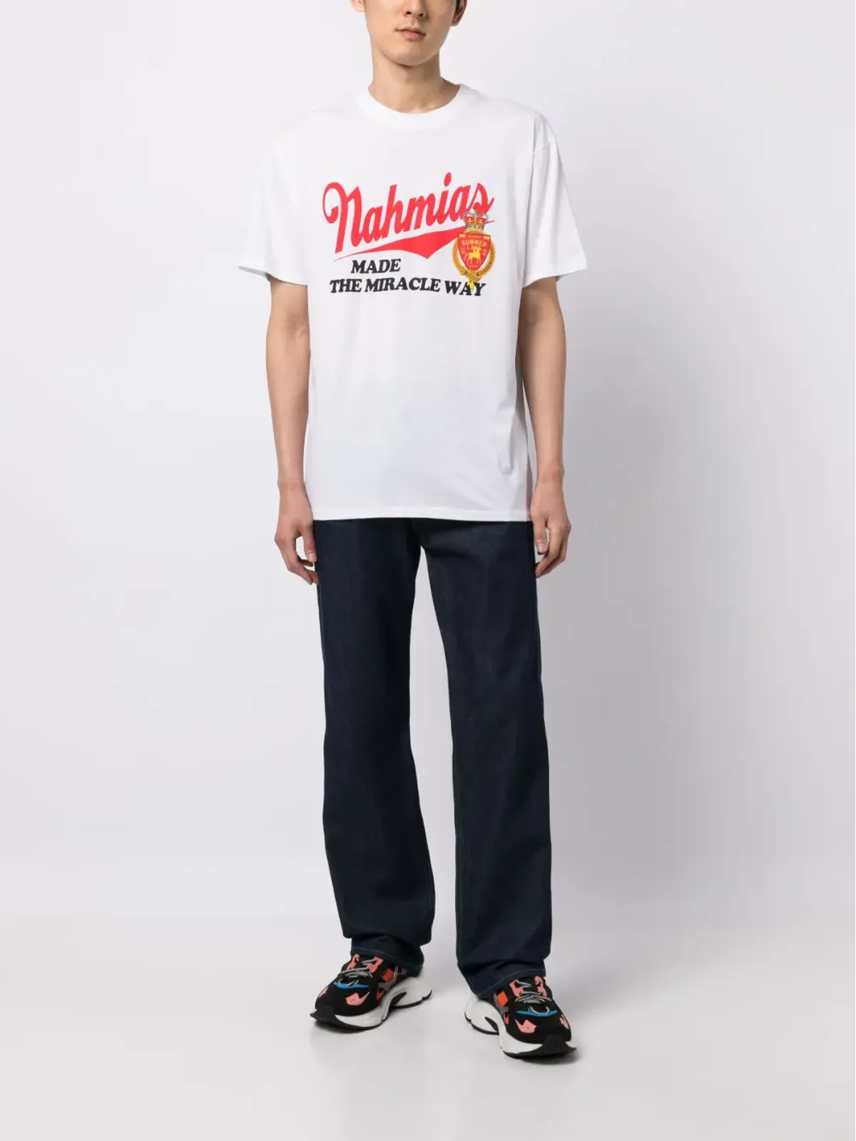Nahmias ロゴプリント コットンTシャツ - 画像2