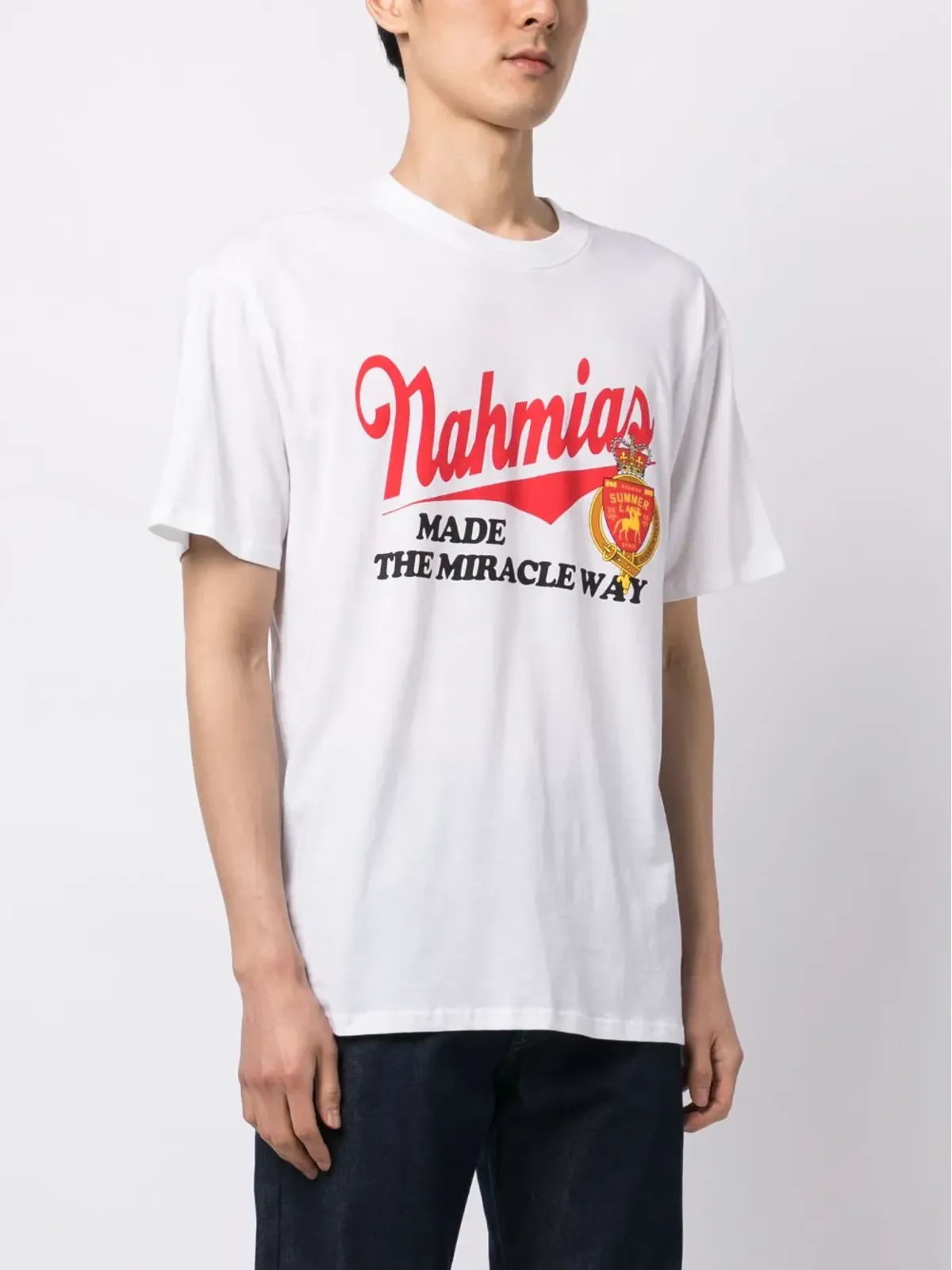 Nahmias ロゴプリント コットンTシャツ - 画像3