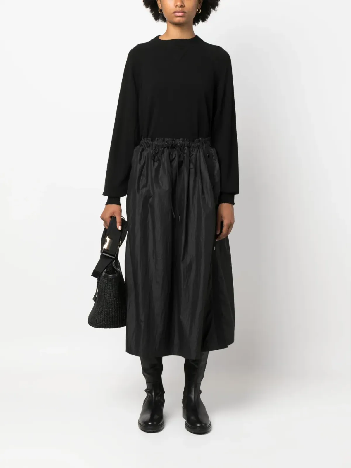 Woolrich ハイウエスト トラック ミディスカート - 画像2