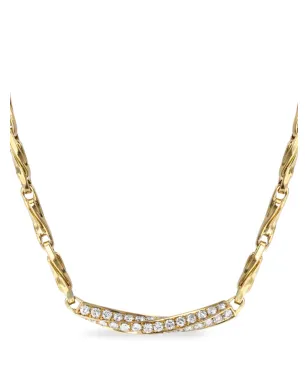Bvlgari Pre-Owned 1980年代 18K イエローゴールド ツイストリンク ダイヤモンド ネックレス - サムネイル1