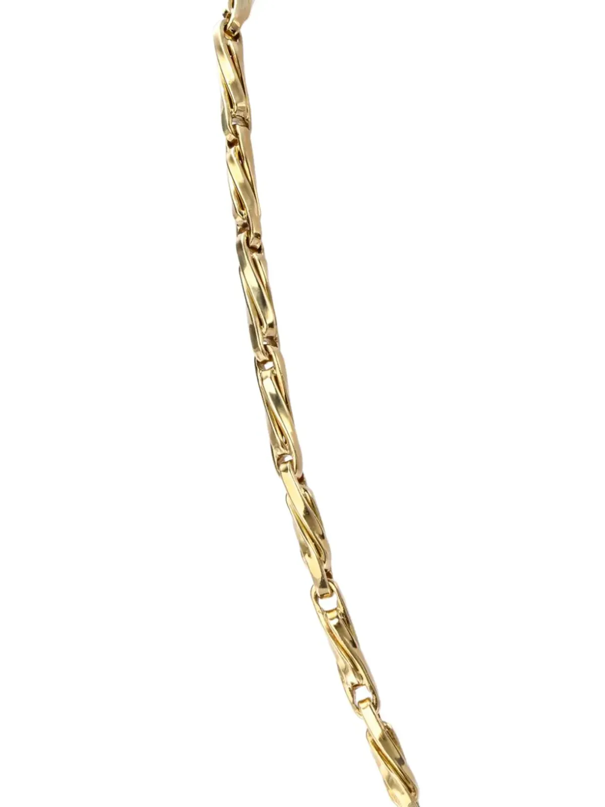 Bvlgari Pre-Owned 1980年代 18K イエローゴールド ツイストリンク ダイヤモンド ネックレス - 画像2
