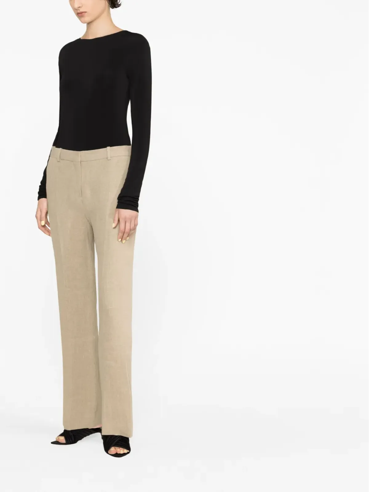 Jil Sander オープンバック ロングスリーブ ボディスーツ - ブラック - 画像3