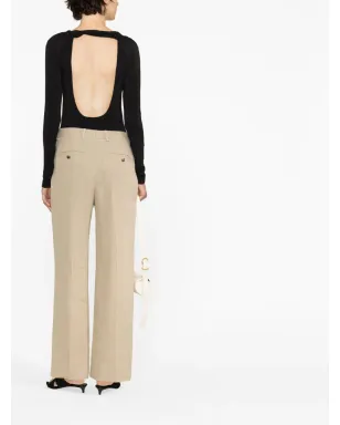 Jil Sander オープンバック ロングスリーブ ボディスーツ - ブラック - サムネイル4