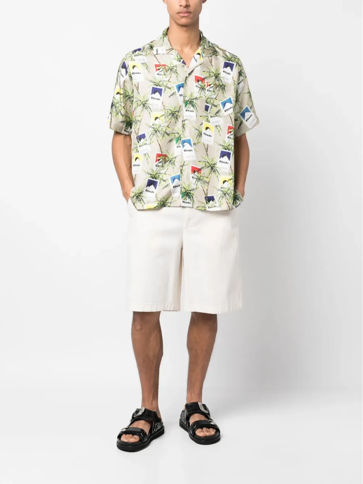 RHUDE シガレットプリントシルクシャツ - 画像2