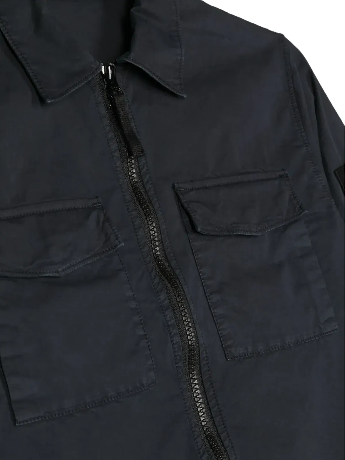 Stone Island Junior ロゴパッチ袖シャツジャケット - 画像3