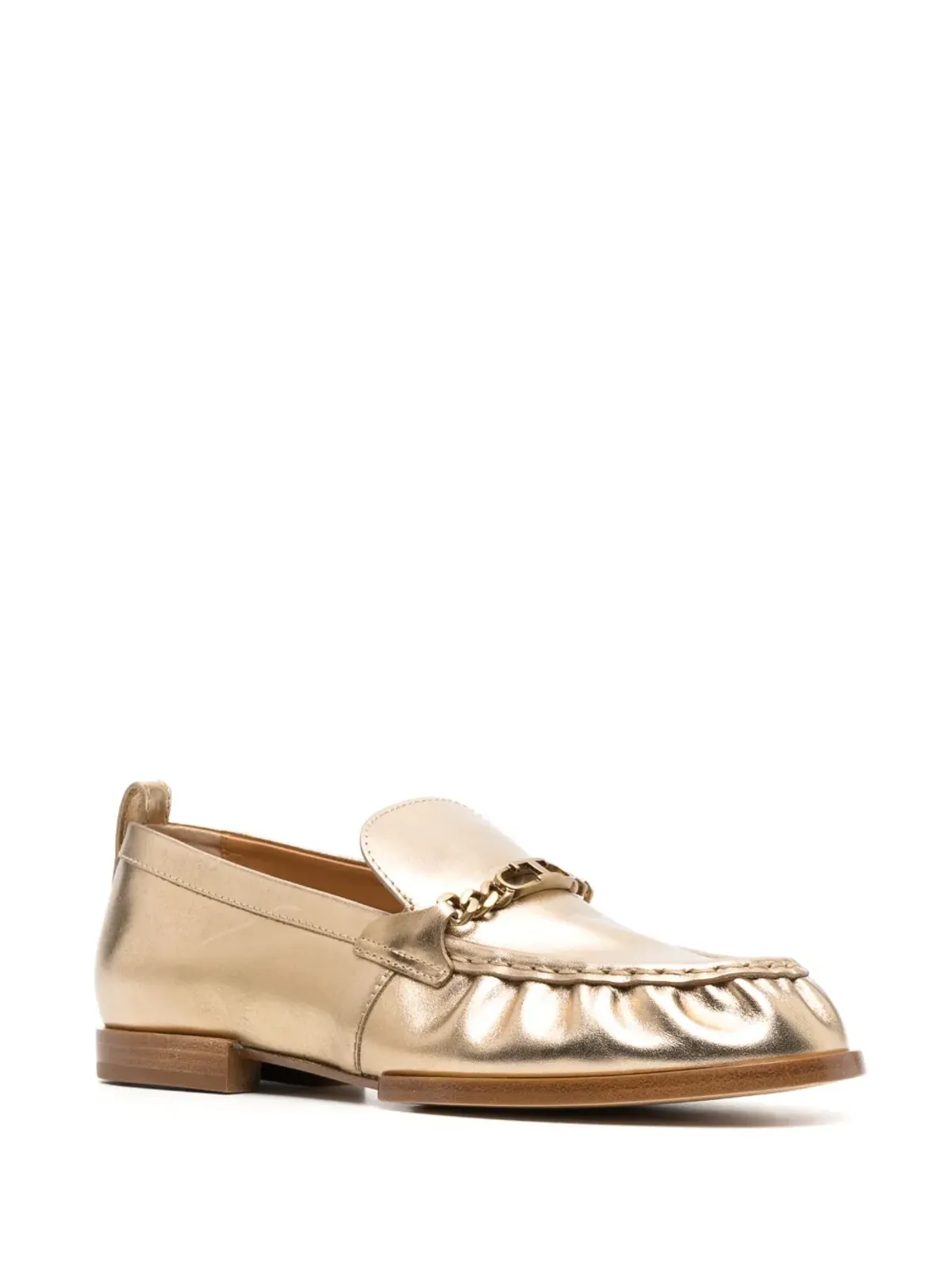 Tod's メタリックレザー ローファー - 画像2