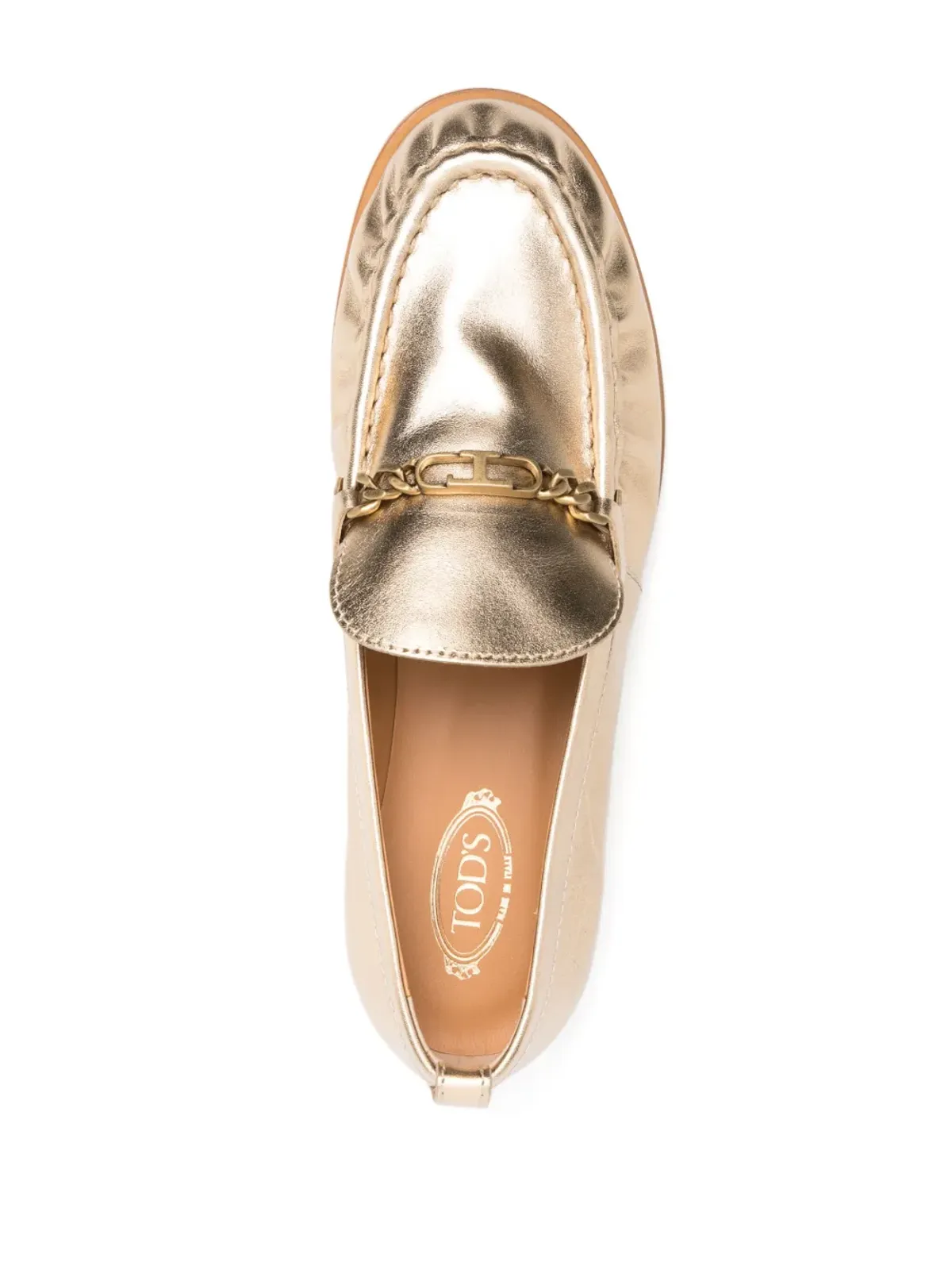 Tod's メタリックレザー ローファー - 画像4