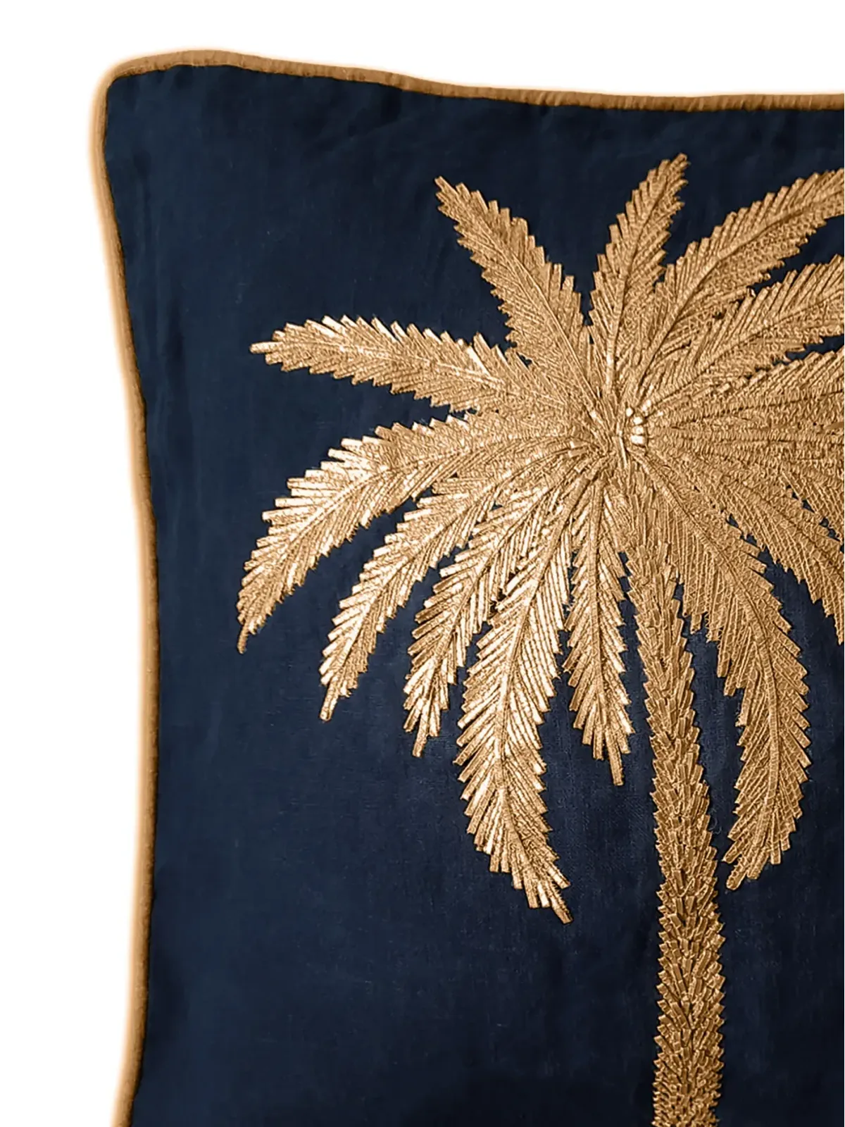 Les-Ottomans パーム刺繍クッション - 画像2
