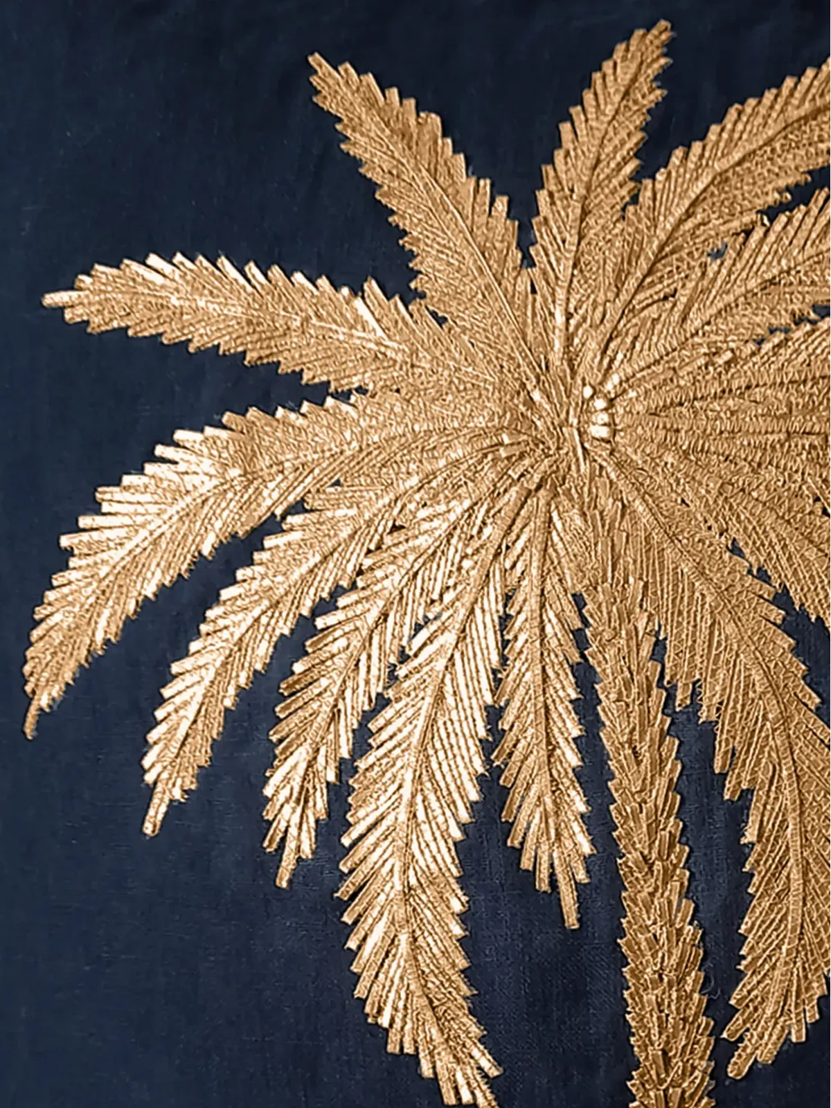 Les-Ottomans パーム刺繍クッション - 画像3
