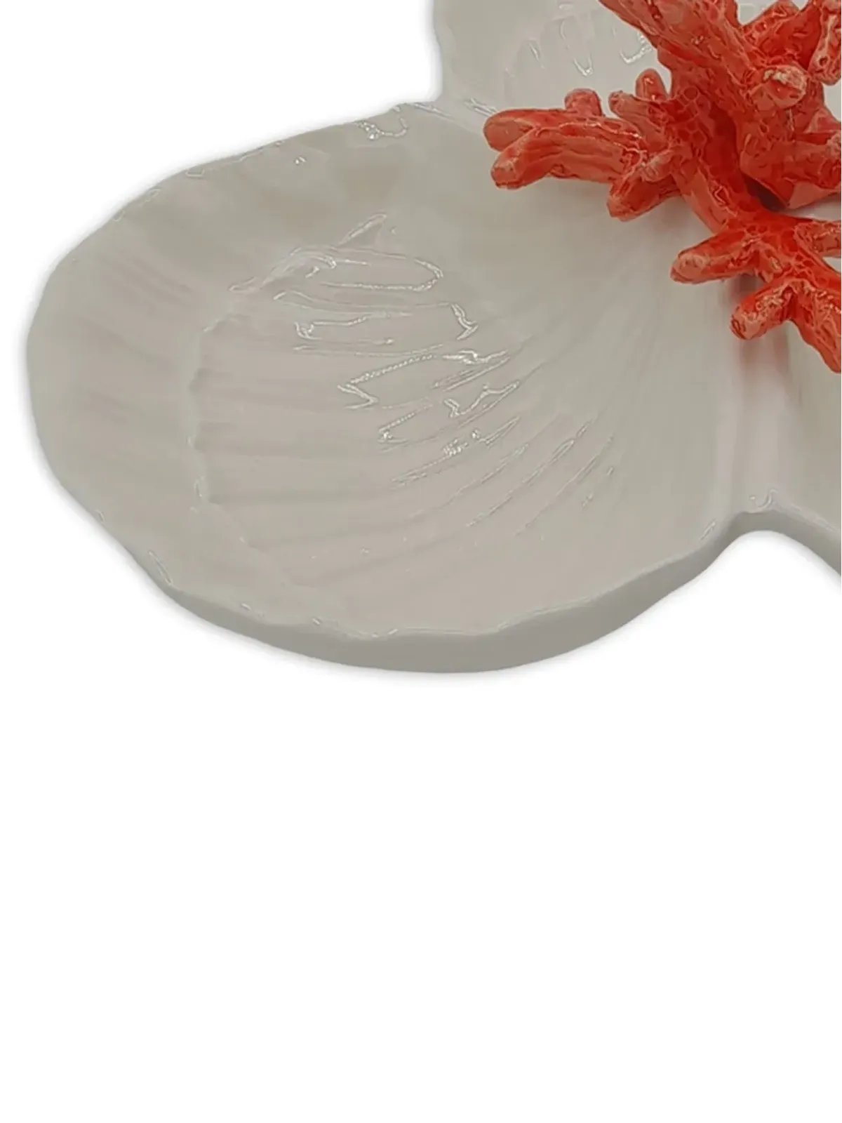 Les-Ottomans コーラル磁器スターター皿 - White - 画像3