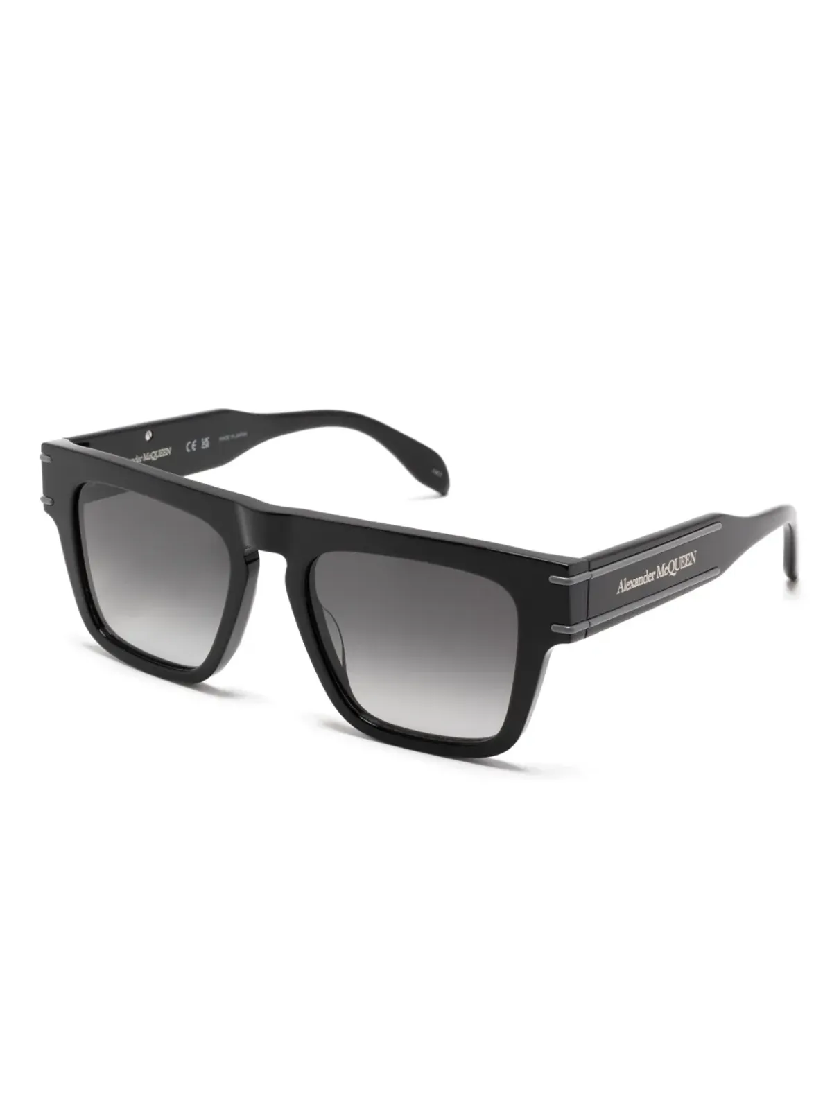 Alexander McQueen Eyewear フラットトップ レクタングル サングラス - 画像2