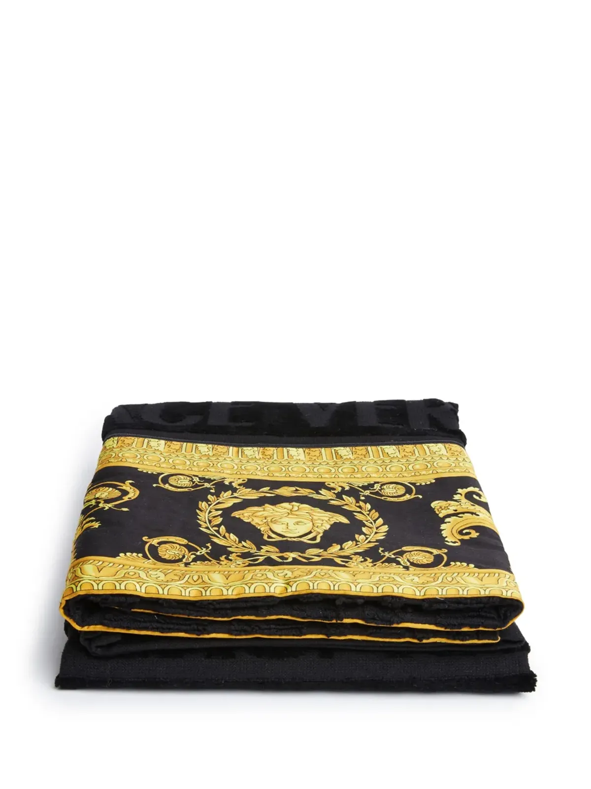 Versace Home I Love Baroque フェイスタオル ブラック - 画像5