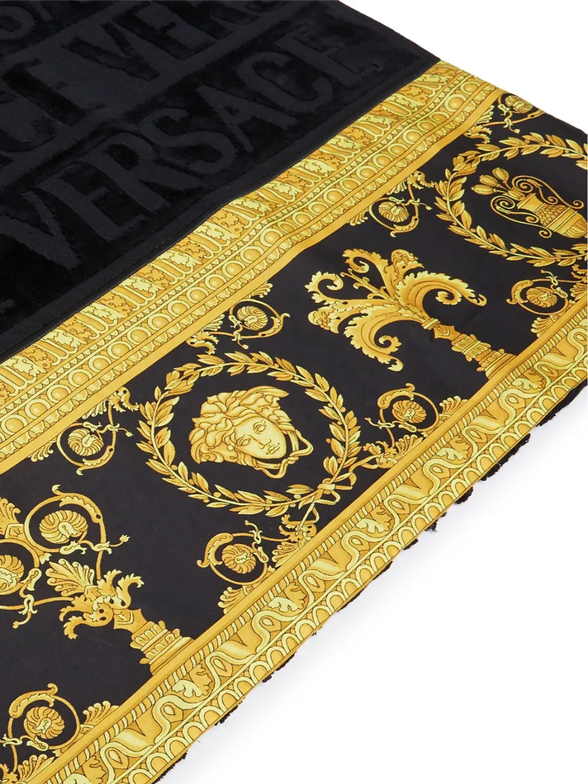 Versace Home I Love Baroque フェイスタオル ブラック - 画像2