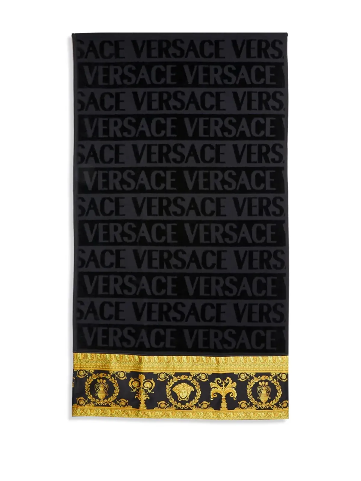 Versace Home I Love Baroque フェイスタオル ブラック - 画像3