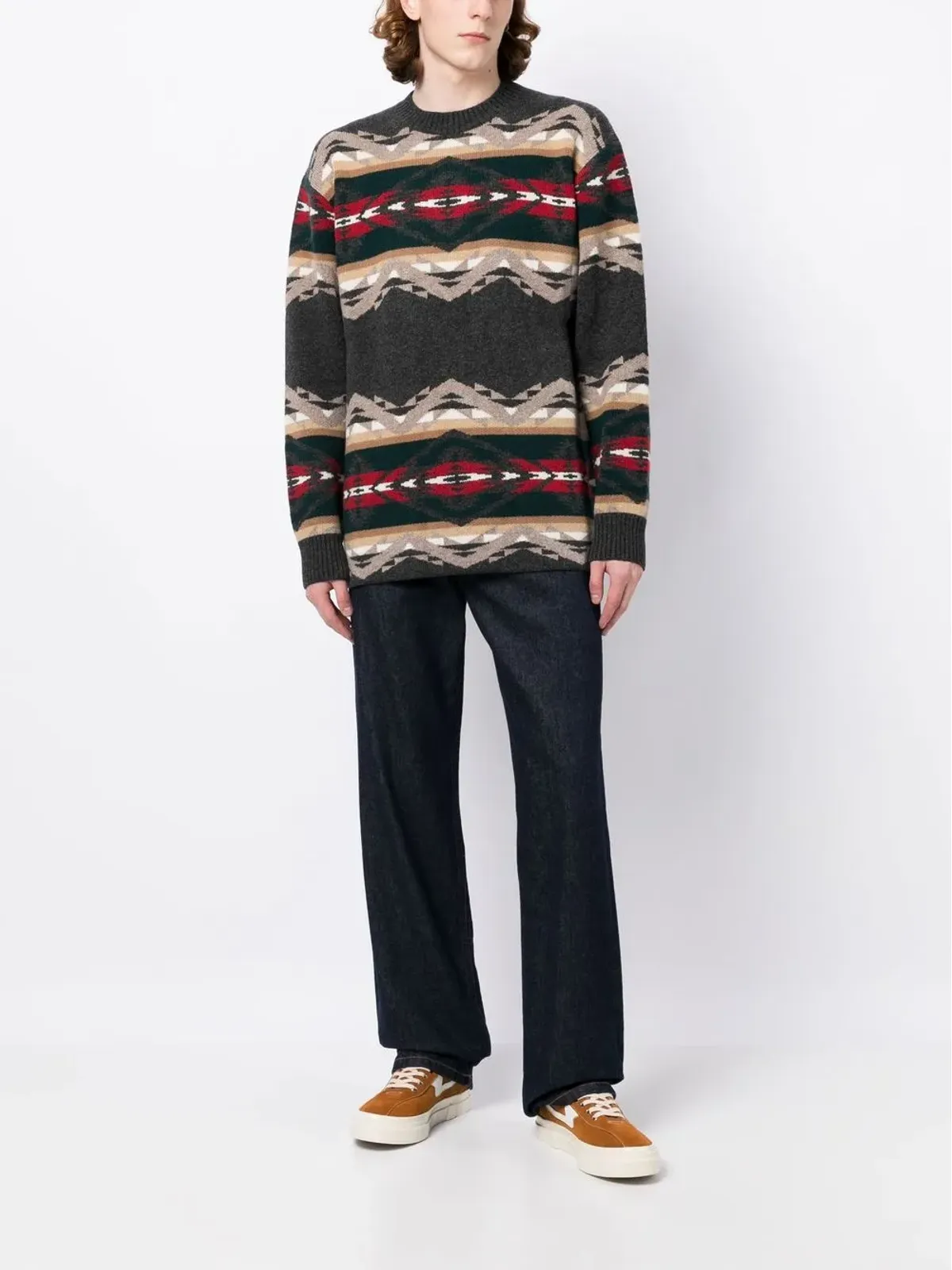 Junya Watanabe MAN intarsia-knit jumper - Multicolour - 画像2