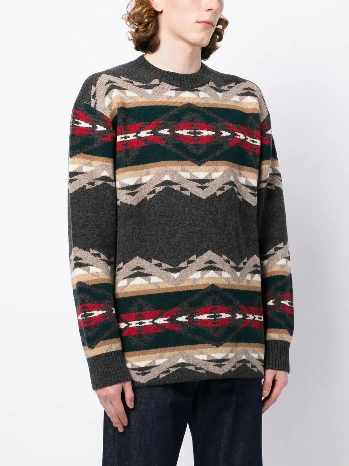 Junya Watanabe MAN intarsia-knit jumper - Multicolour - 画像3