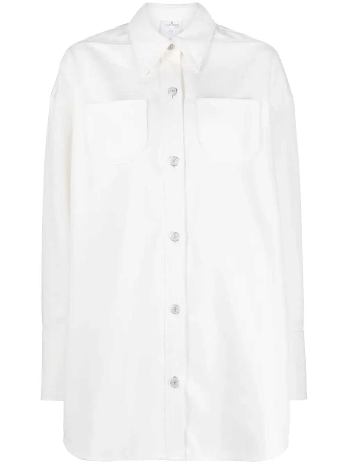 Courrèges ストラップディテール ボタンアップ シャツ - 画像1