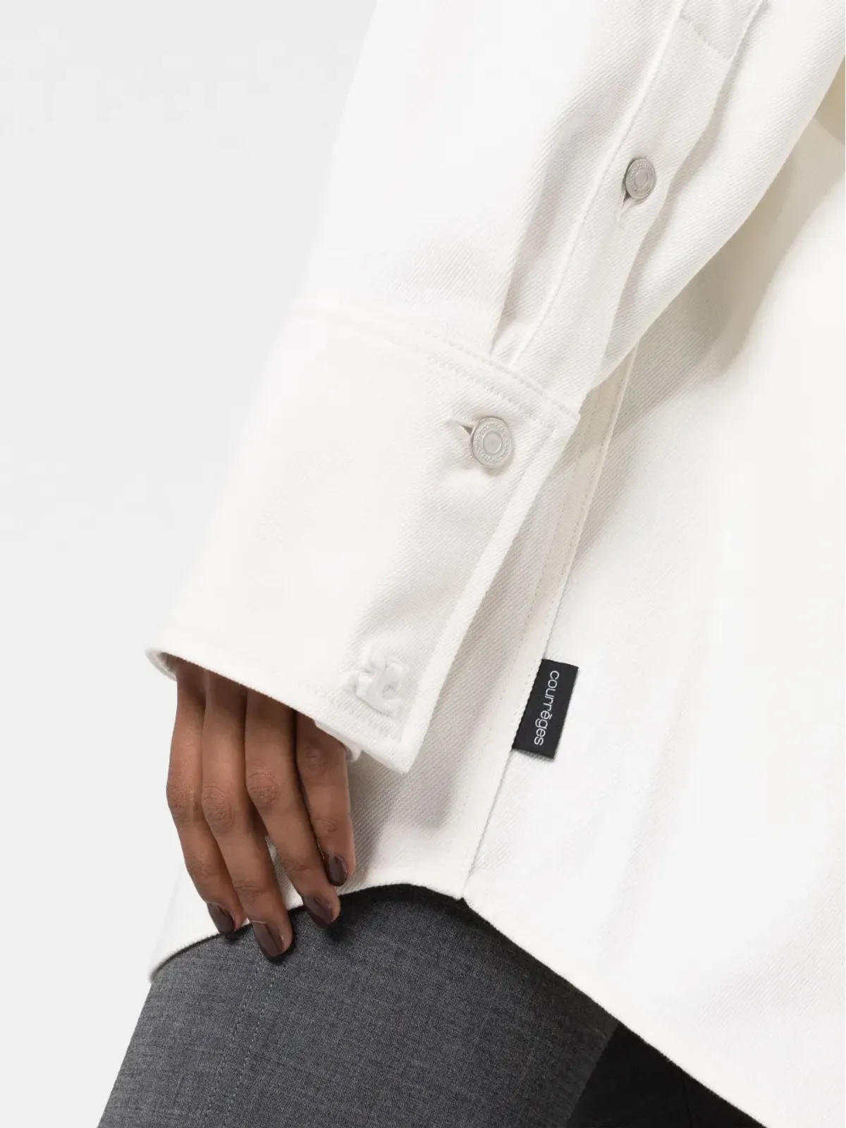Courrèges ストラップディテール ボタンアップ シャツ - 画像5