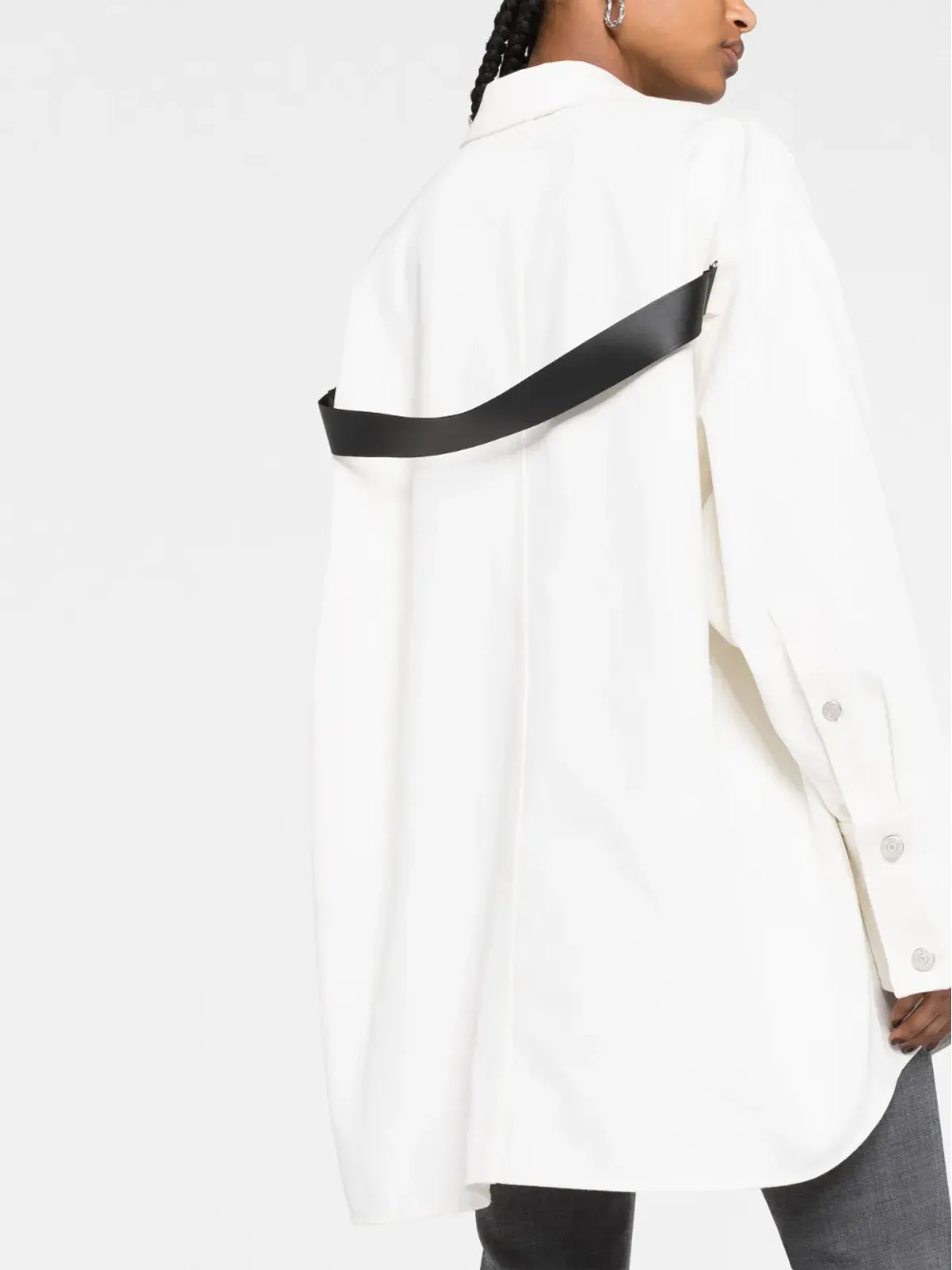 Courrèges ストラップディテール ボタンアップ シャツ - 画像3
