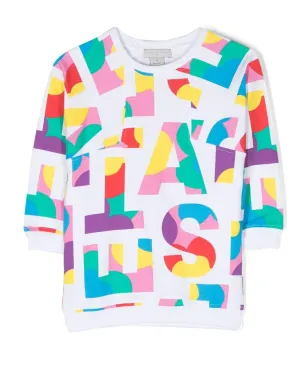 Stella McCartney Kids ロゴプリントジャンパードレス - サムネイル1