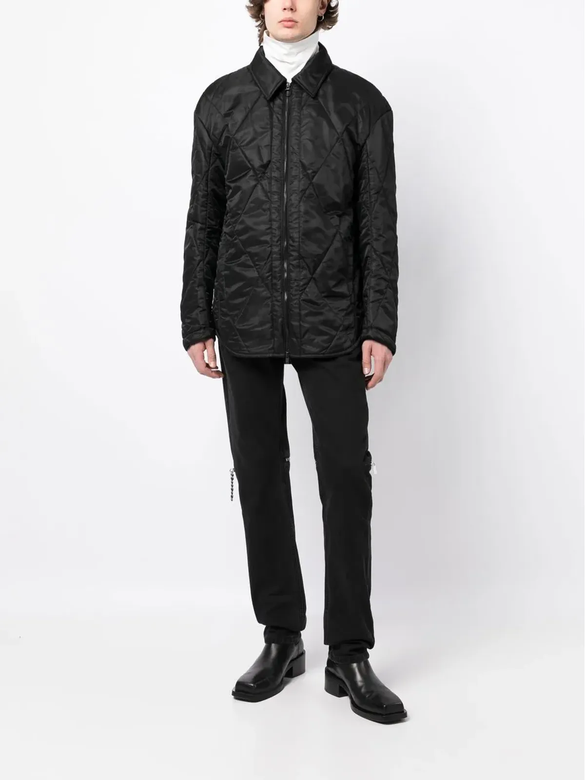 Trussardi ダイヤモンドキルティングジャケット - 画像2