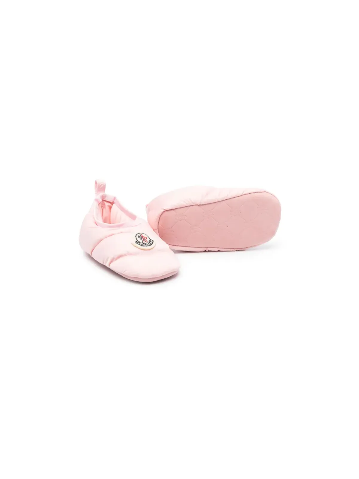 Moncler Enfant ロゴパッチ プレウォーカー ピンク - 画像2