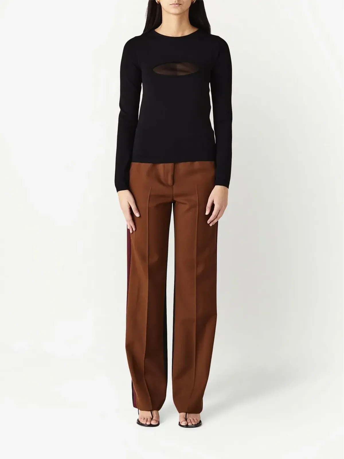 Stella McCartney カットアウトディテールのニットトップ - 画像2