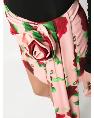 Magda Butrym ローズプリント ドレープミニスカート - サムネイル5