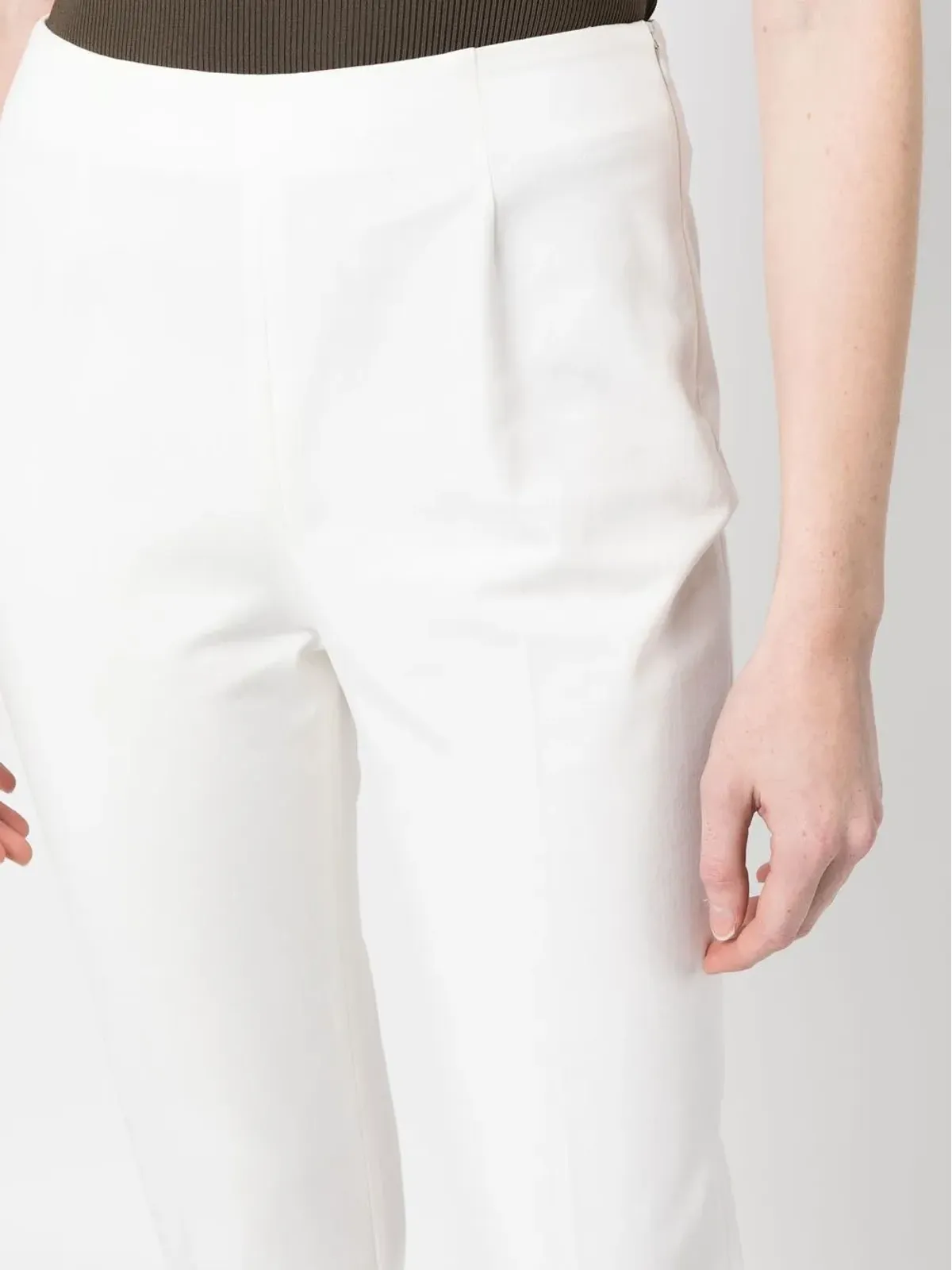 Peserico クロップド テーパードパンツ - 画像5