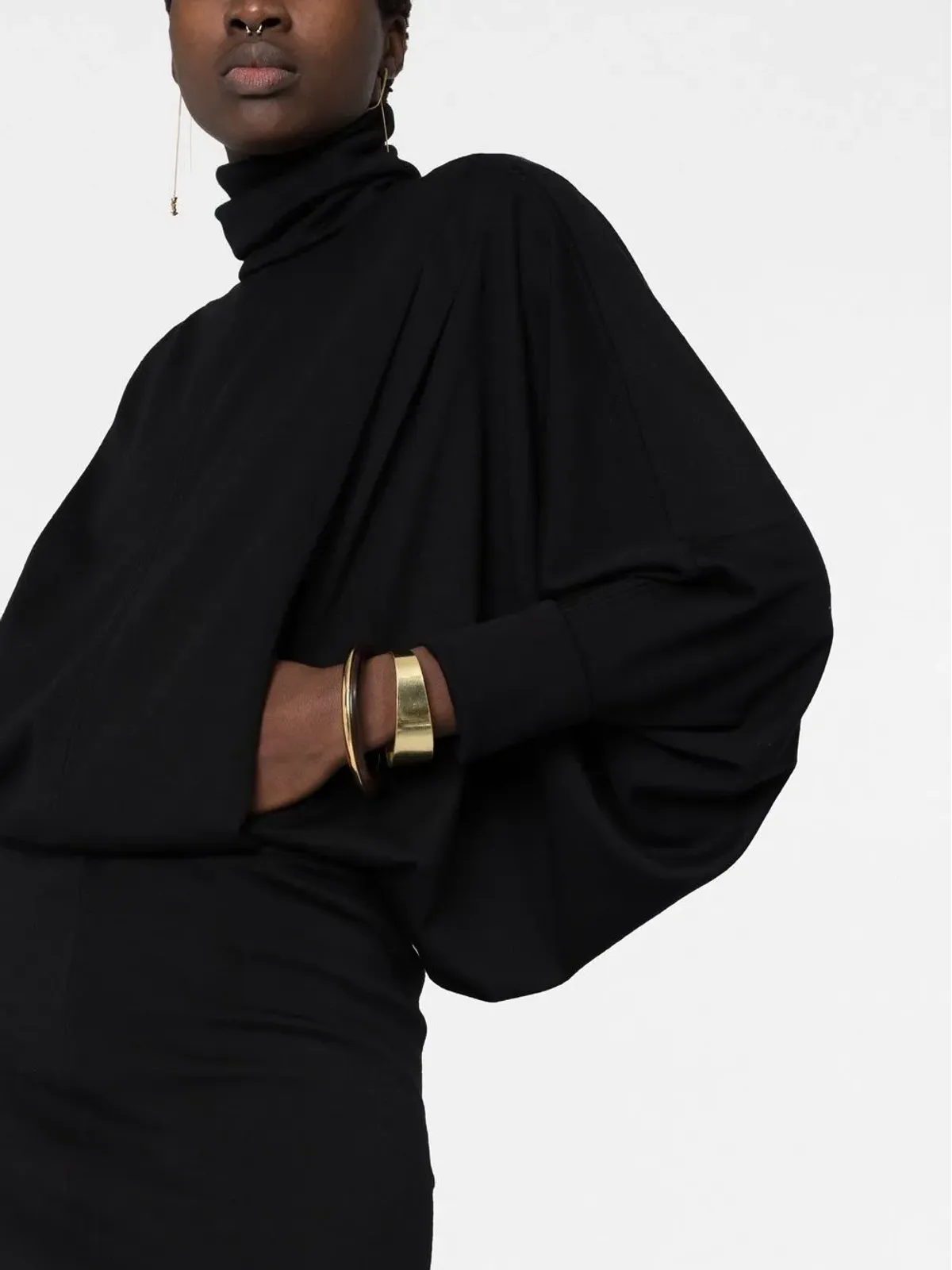 Saint Laurent ロールネック ミニドレス - 画像5