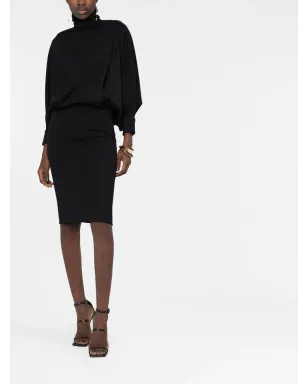 Saint Laurent ロールネック ミニドレス - サムネイル2