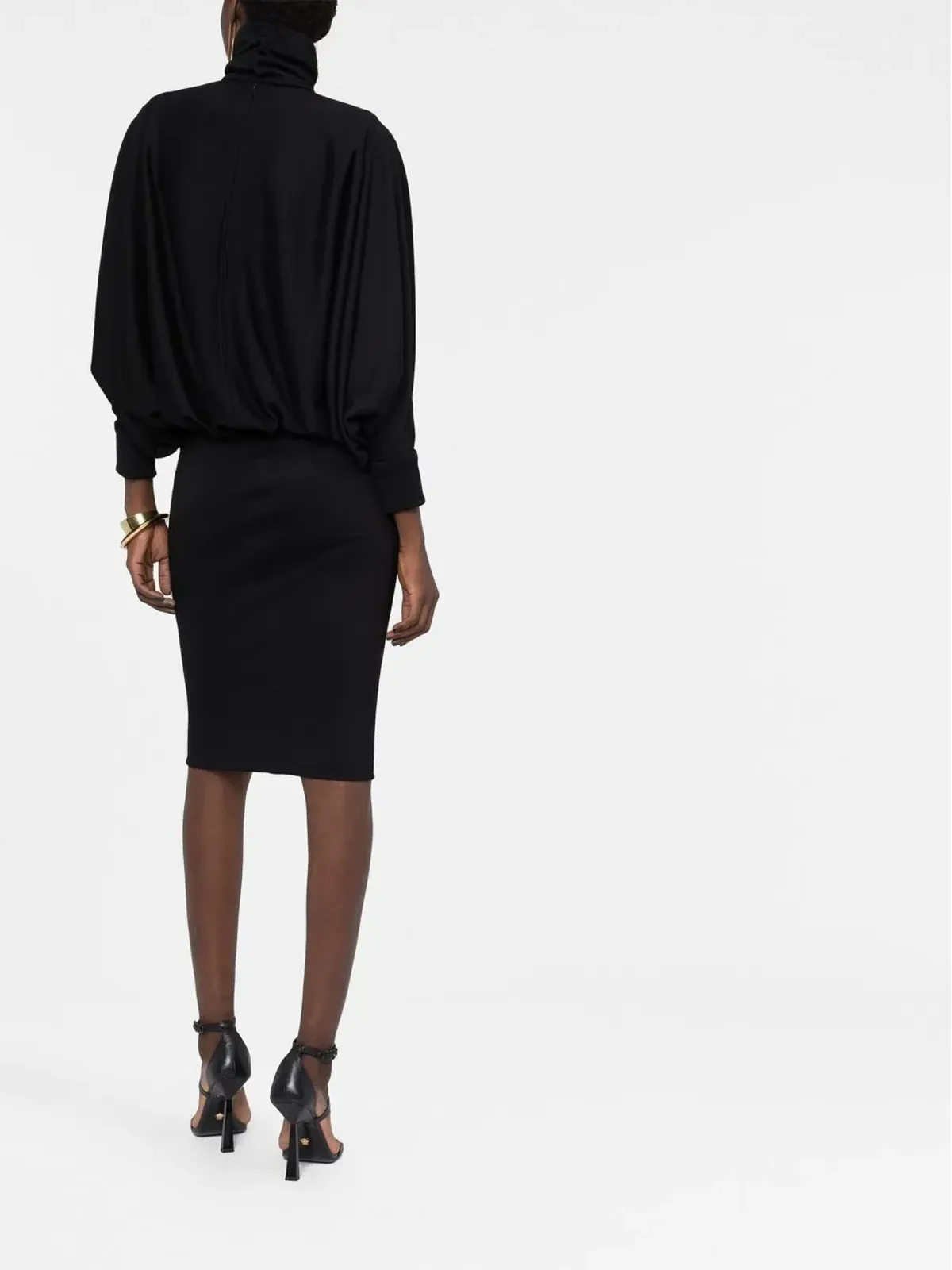 Saint Laurent ロールネック ミニドレス - 画像4