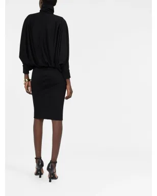 Saint Laurent ロールネック ミニドレス - サムネイル4