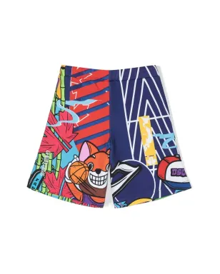 DSQUARED2 KIDS グラフィックプリントショーツ - ブルー - サムネイル2