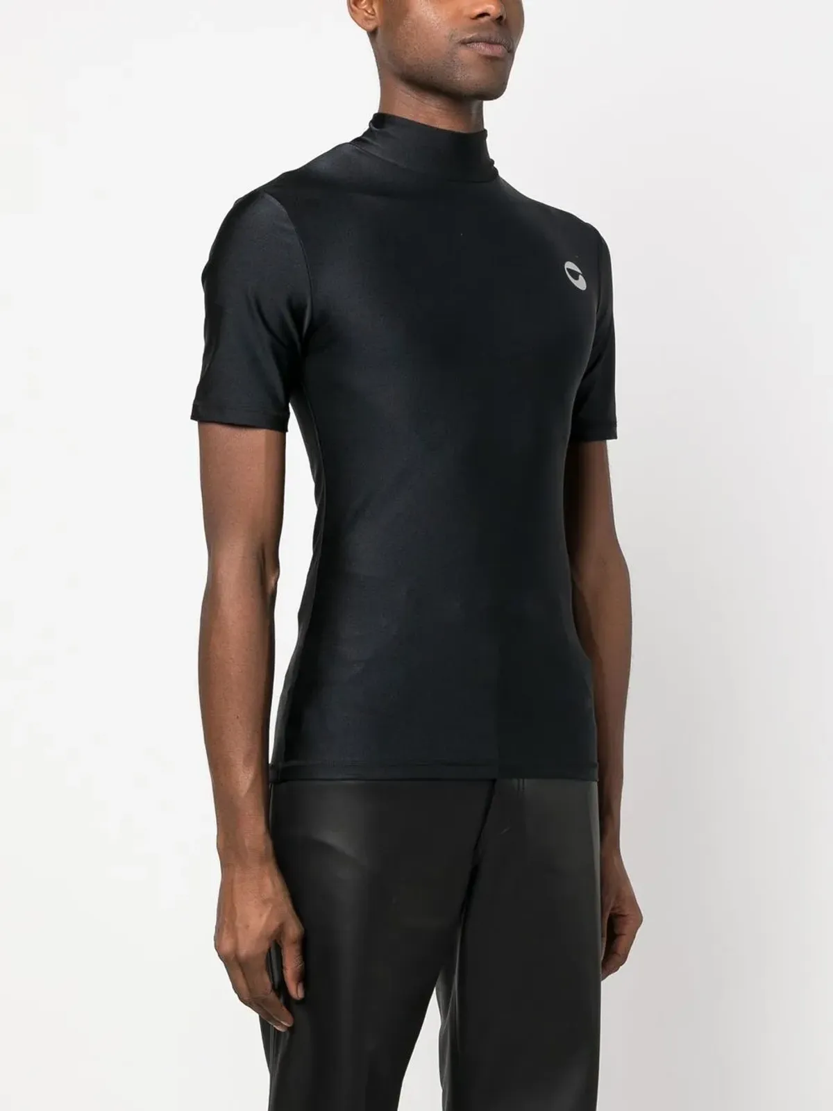 Coperni ロゴプリントのモックネックTシャツ - 画像4