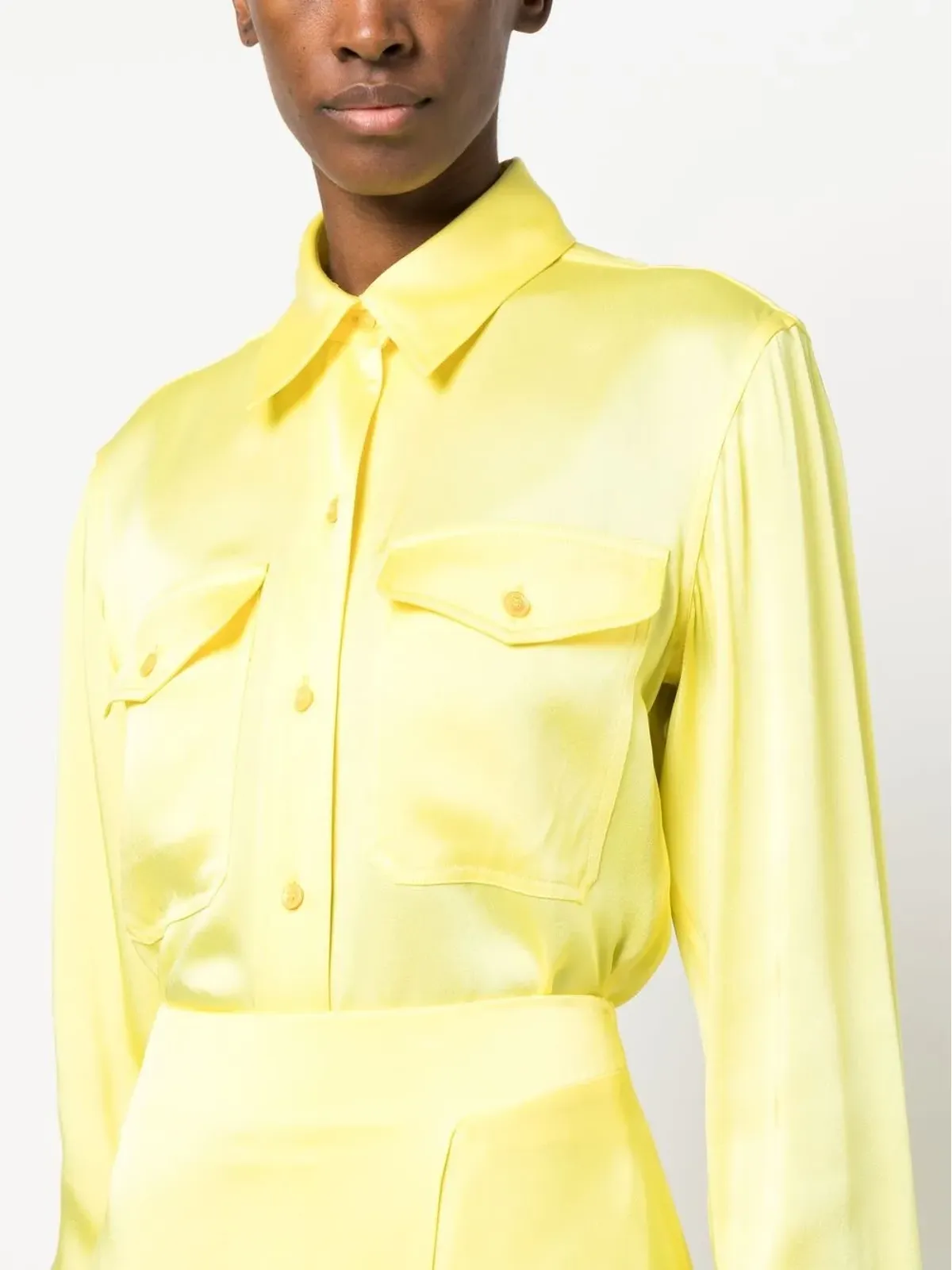 Stella McCartney ボタンアップサテンシャツ - 画像5