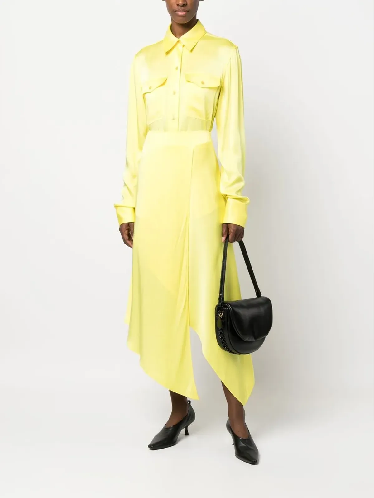 Stella McCartney ボタンアップサテンシャツ - 画像2