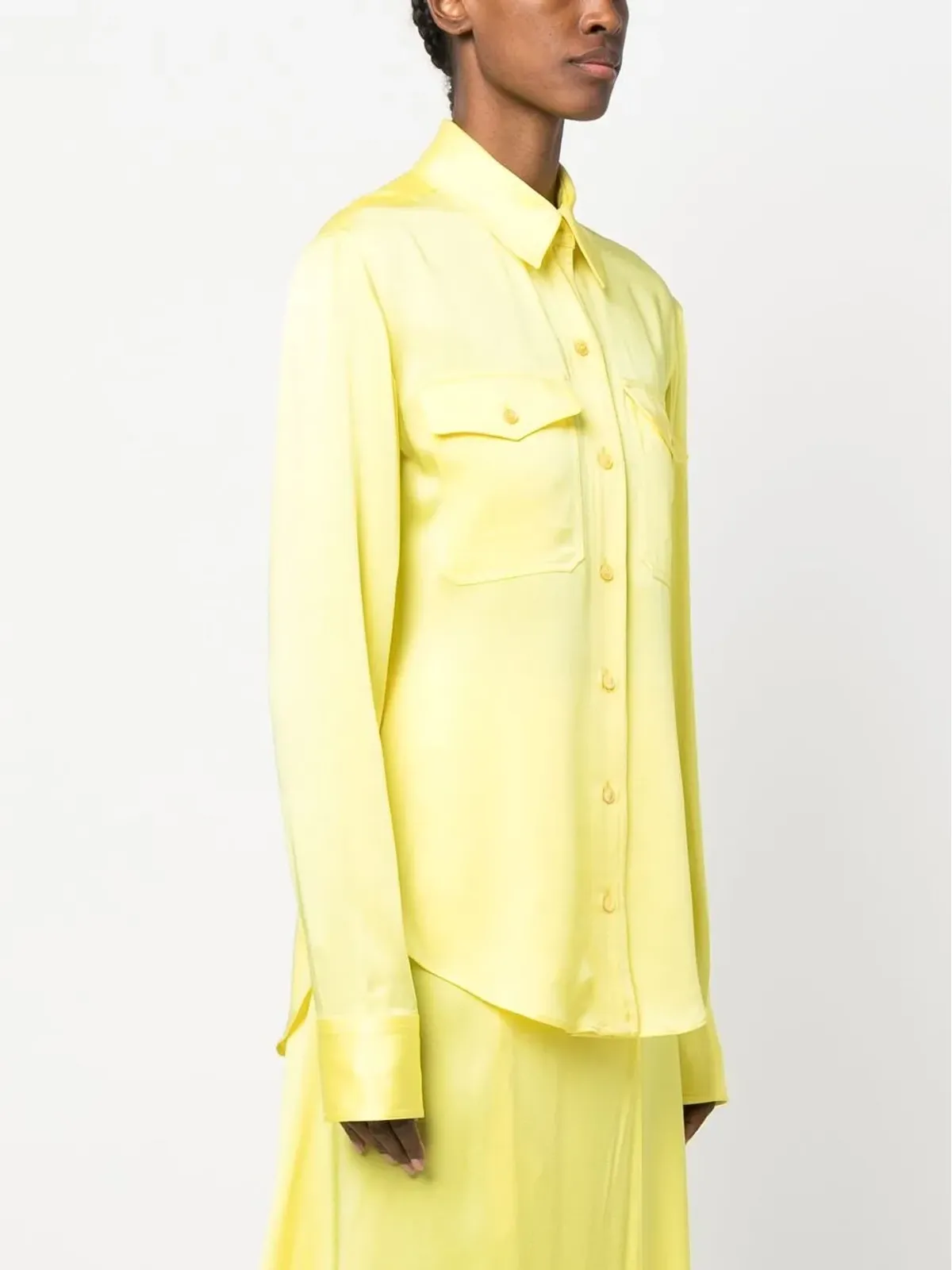 Stella McCartney ボタンアップサテンシャツ - 画像3