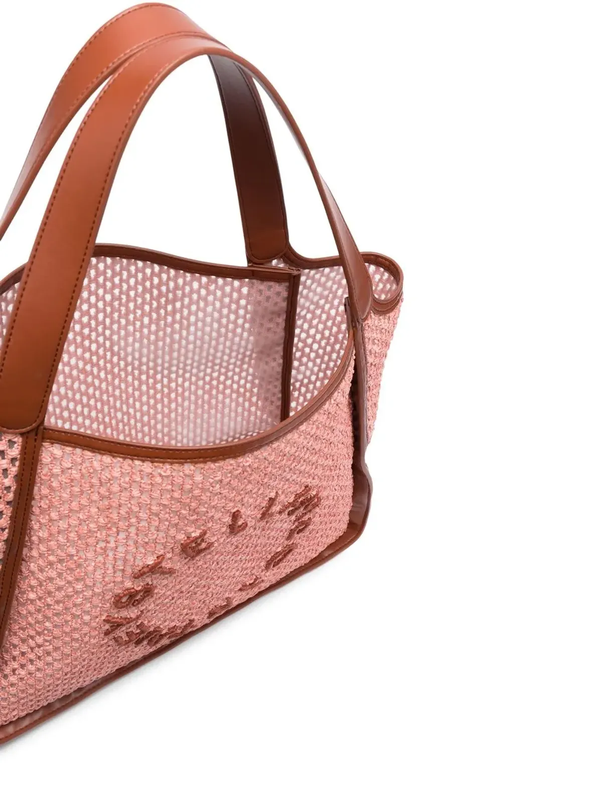 Stella McCartney 刺繍ロゴ入り ウーブン トートバッグ - 画像5