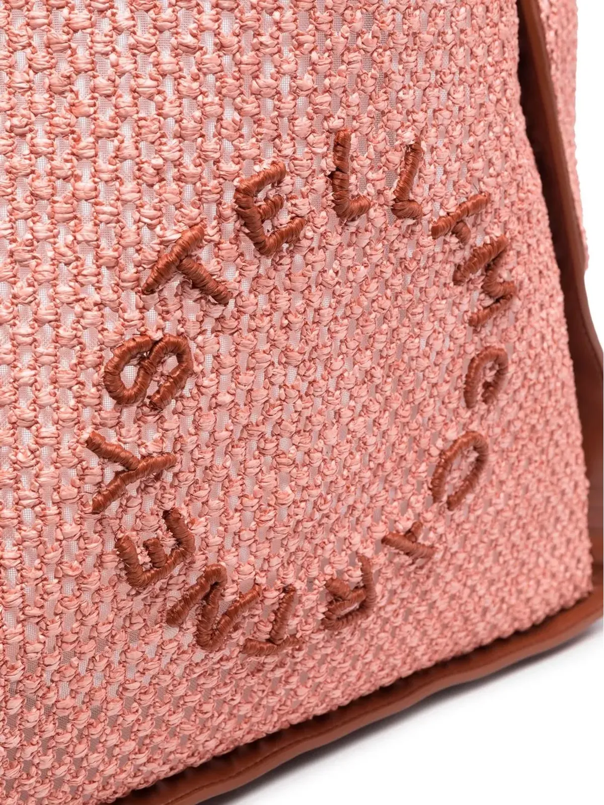 Stella McCartney 刺繍ロゴ入り ウーブン トートバッグ - 画像4