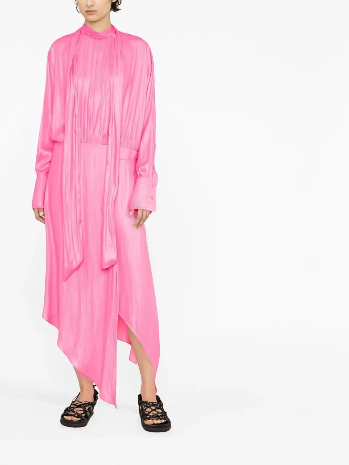 Stella McCartney タイディテール ロングドレス - ピンク - 画像2